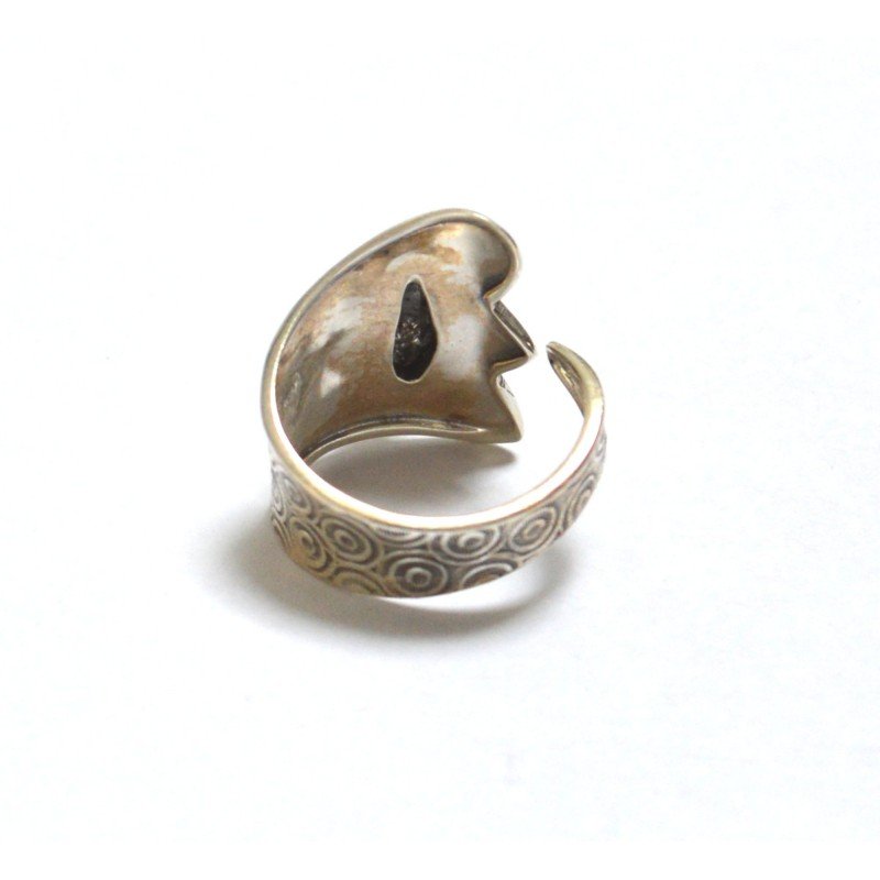 Silver ring with Herkimer diamond (quartz)