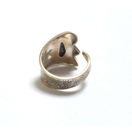 Silver ring with Herkimer diamond (quartz)