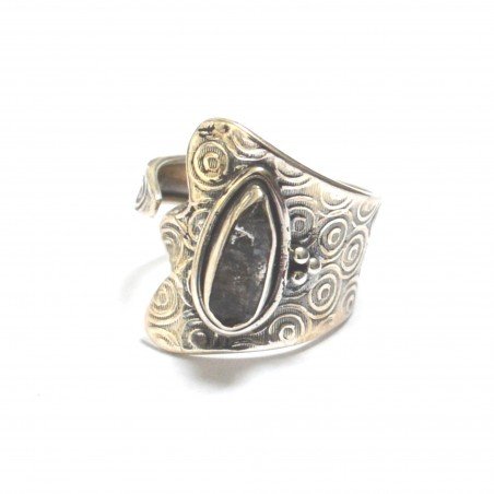 inel argint cu diamant herkimer