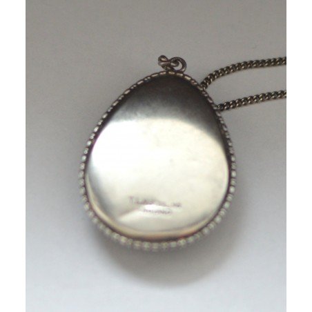 Silver butterfly wing pendant - Thomas L Mott