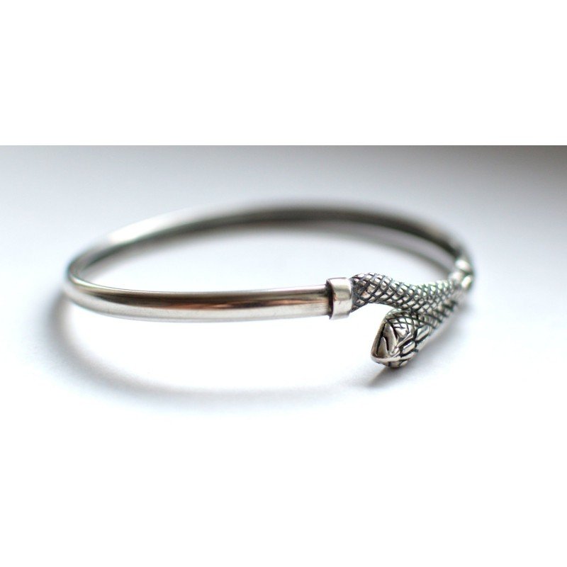 Vintage silver snake-design bracelet
