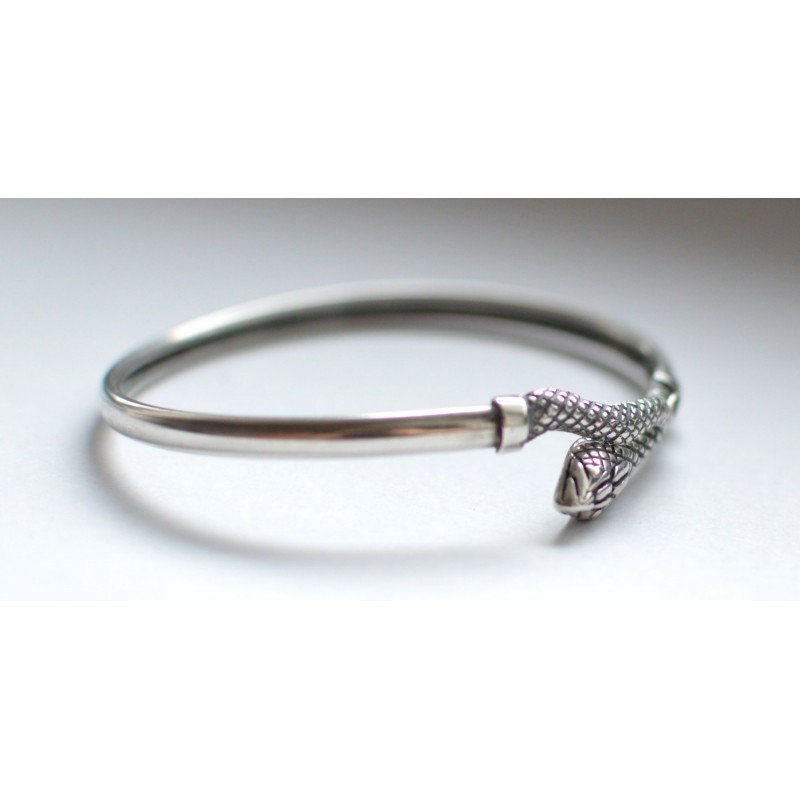 Vintage silver snake-design bracelet