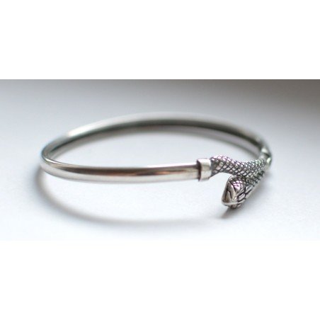 Vintage silver snake-design bracelet