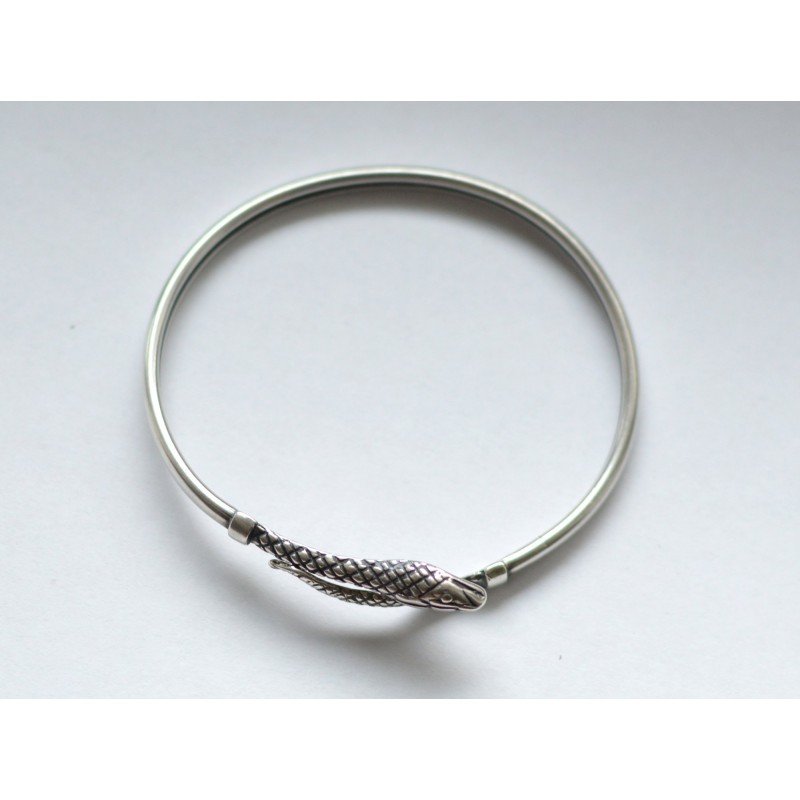 Vintage silver snake-design bracelet