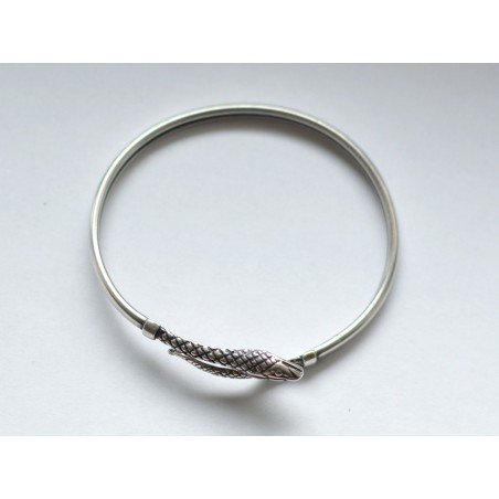 Vintage silver snake-design bracelet
