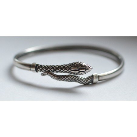 Vintage silver snake-design bracelet