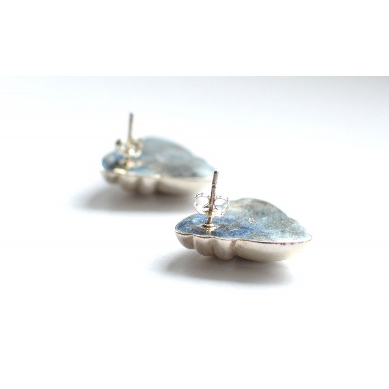 Heavy silver earrings
