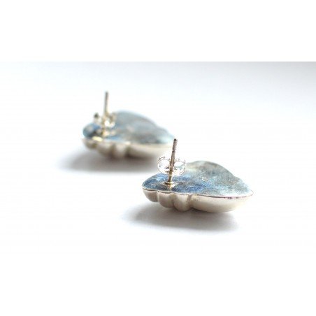 Heavy silver earrings