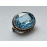 brosa vintage argint cristal blue