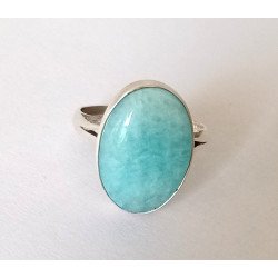 Silver ring with amazonite 2