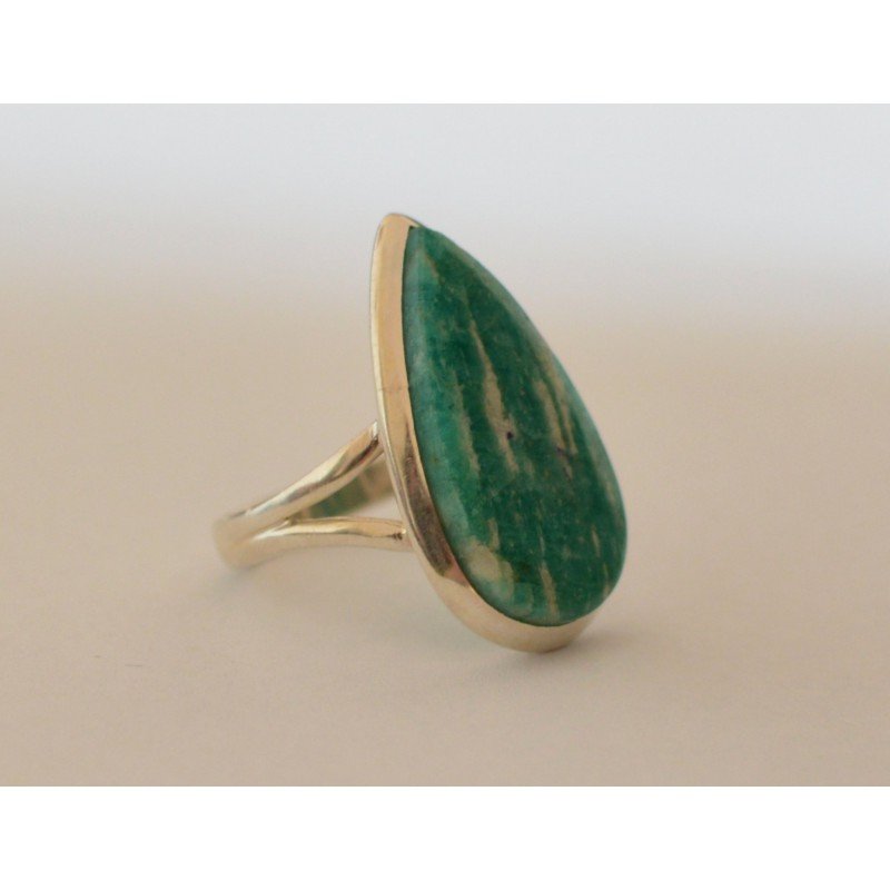 Silver ring with Russian amazonite