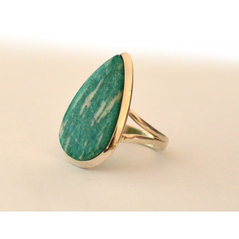 Silver ring with Russian amazonite