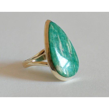 Silver ring with Russian amazonite