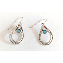 Silver earrings with opal