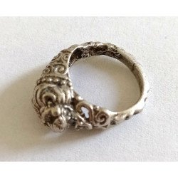 Antique oriental silver ring 2