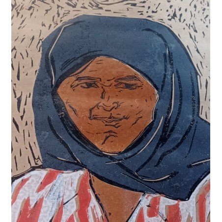 Eva Cerbu - linocut - 1960