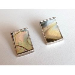 Silver earrings with mother-of-pearl 2