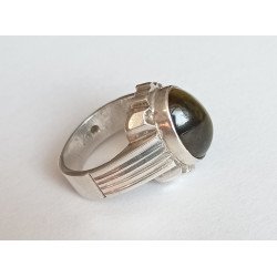 Silver ring with tiger's eye 2