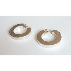 Silver hoop earrings