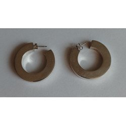 Silver hoop earrings 2