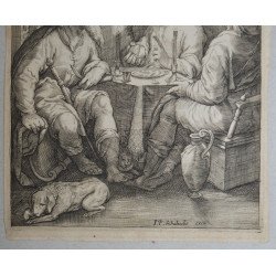 Jacob Matham "The Supper at Emmaus" engraving, 1648-1656 2