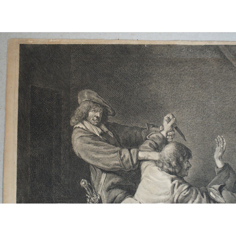 Gerard Ter Borch "Soldiers Brawling" antique...