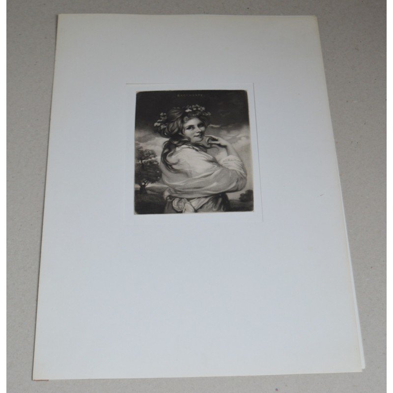 Sir Joshua Reynolds "A Bacchante" mezzotint, 1784