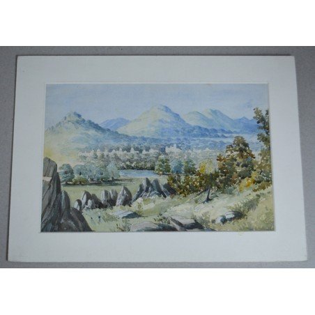"India" antique watercolour, 19th century