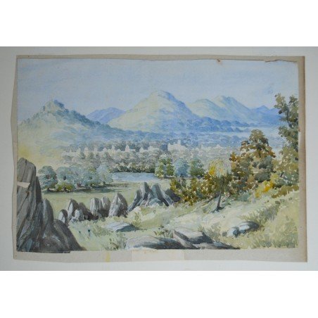 "India" antique watercolour, 19th century