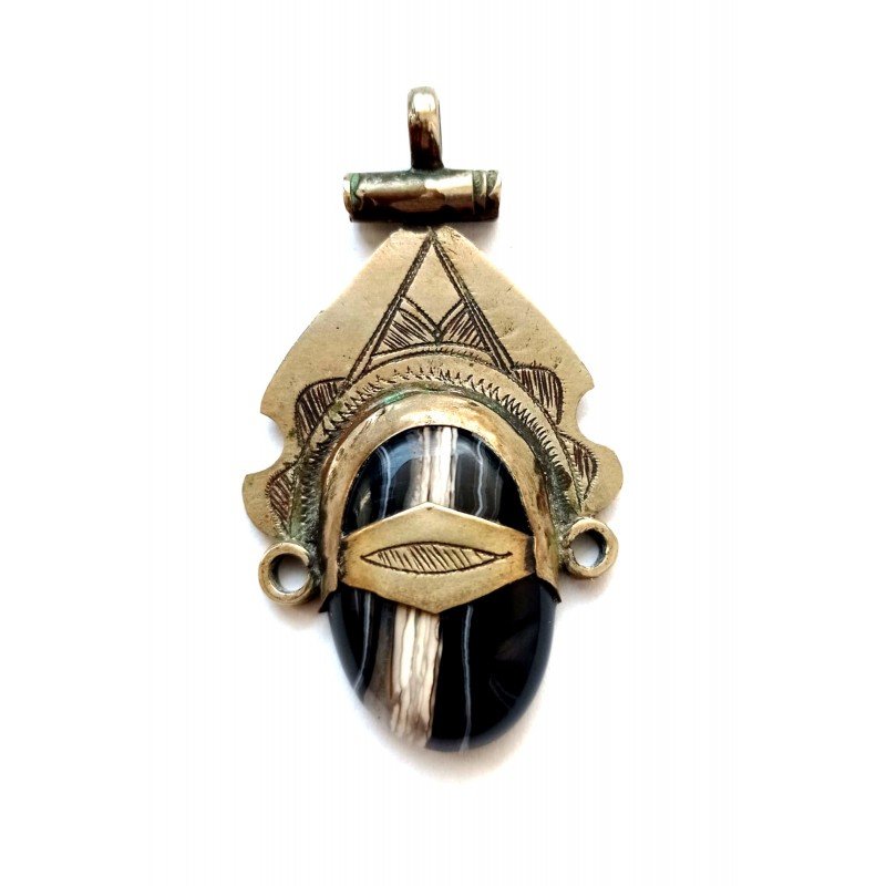 Tuareg pendant with agate - vintage