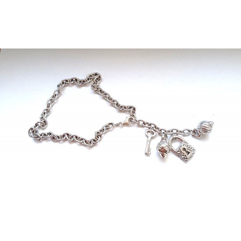 Heavy silver necklace, Italy