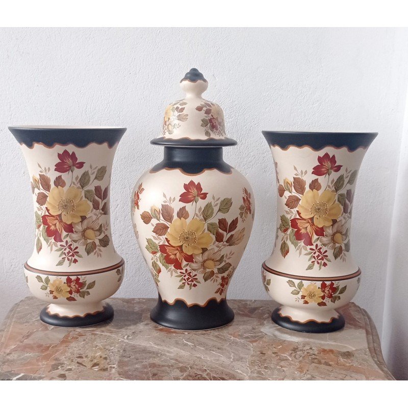 Set of 3 Modica Gouda Plateel ceramic pieces
