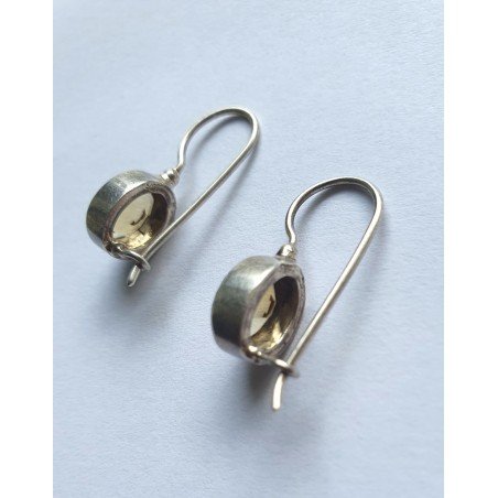 Silver earrings with citrine