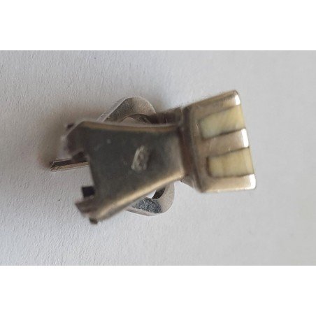 Silver earrings with bone
