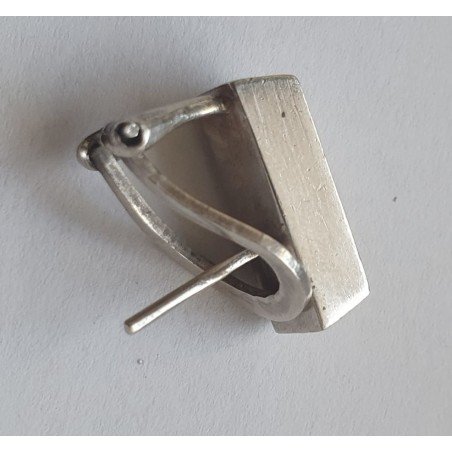 Silver earrings with bone