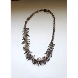 Modernist silver necklace