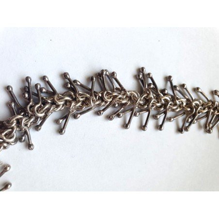 Modernist silver necklace
