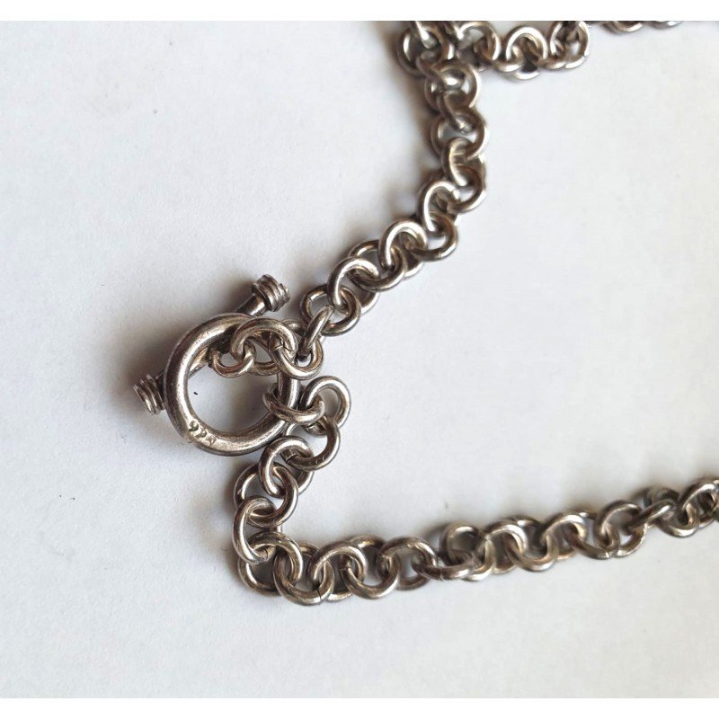 Modernist silver necklace