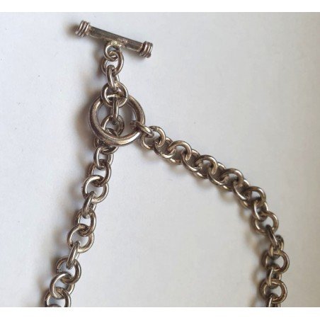 Modernist silver necklace