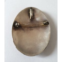 Brooch/pendant, Peru - silver and 18k gold 2