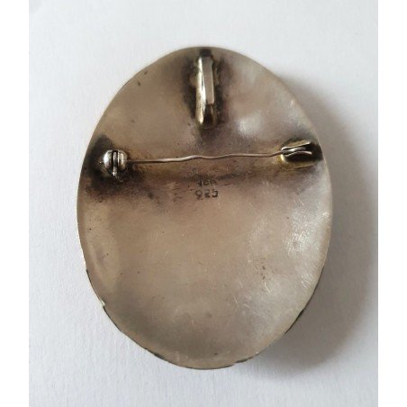 Brooch/pendant, Peru - silver and 18k gold