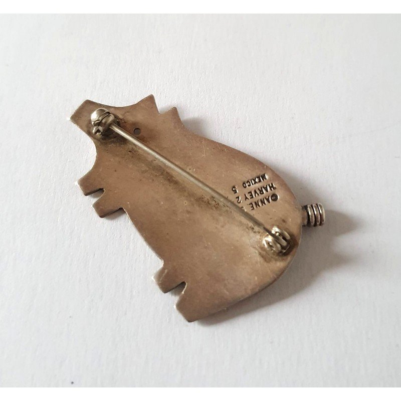 Silver brooch by Anne Harvey - Mexico