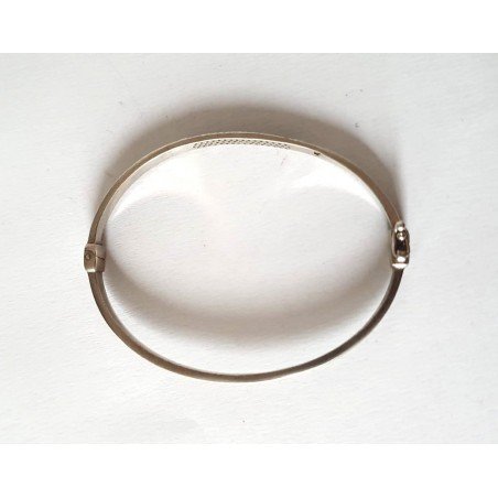 bratara argint diamante negre