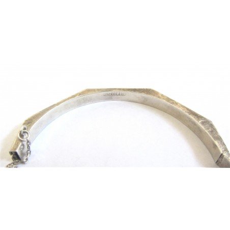 Octagonal silver bracelet