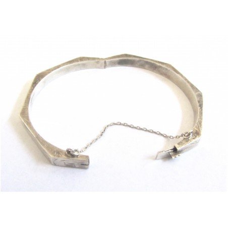 Octagonal silver bracelet