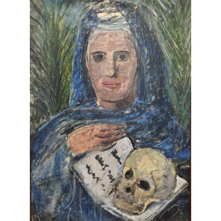 Casilda Miracovici "Mary Magdalene" oil on board