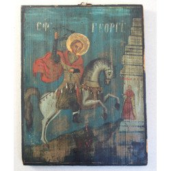 Saint George, icon on wood, 19th century