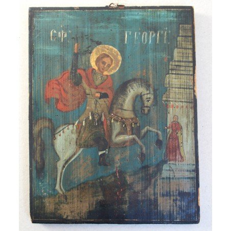 Saint George, icon on wood, 19th century