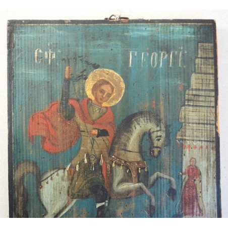 Saint George, icon on wood, 19th century