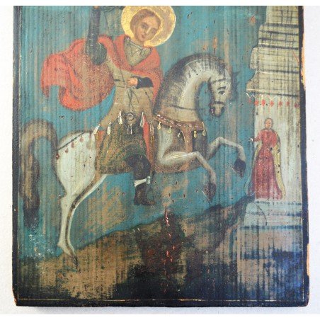 Saint George, icon on wood, 19th century